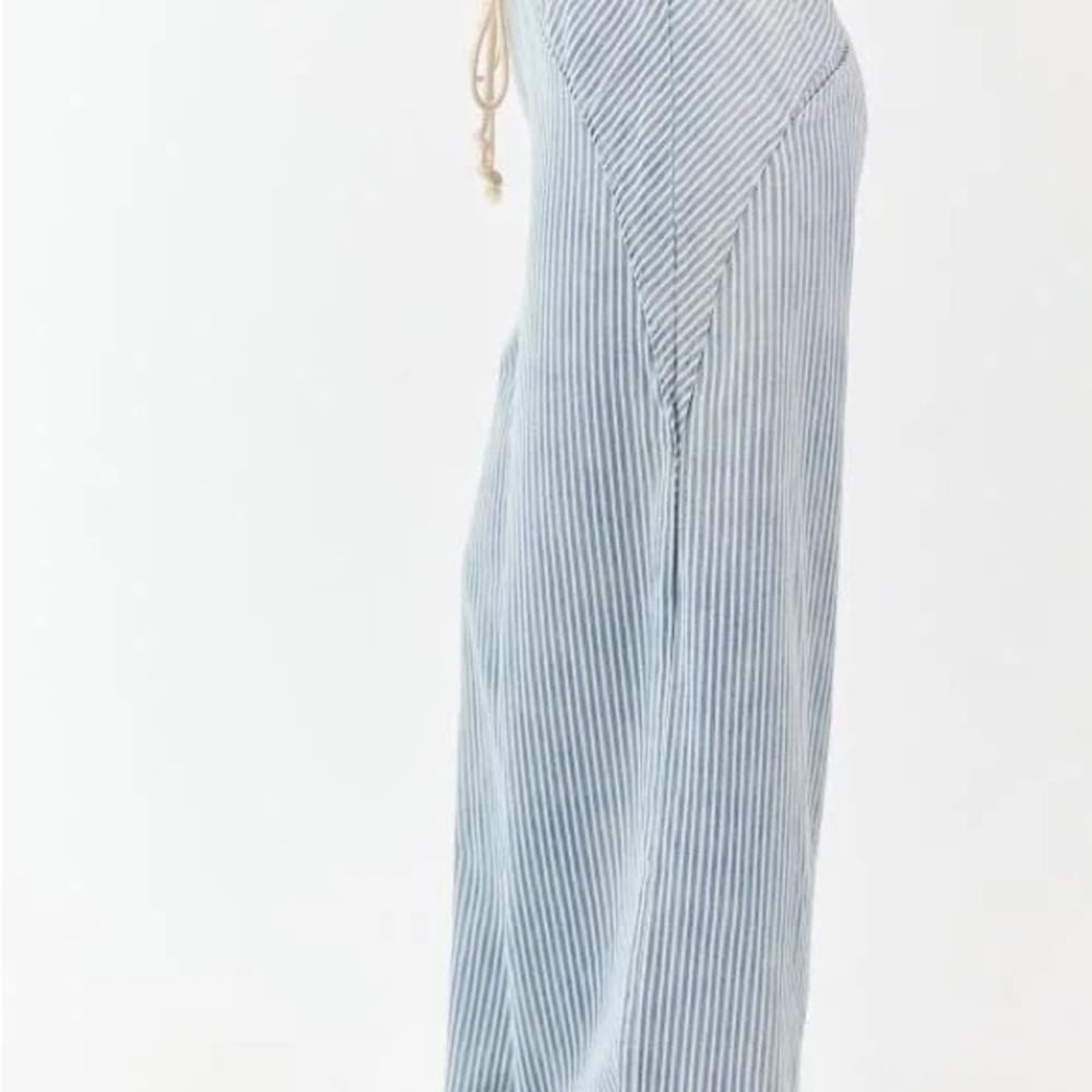 ee•some Striped Blue Wide-Leg Pants/jeans Medium - Picture 8 of 8